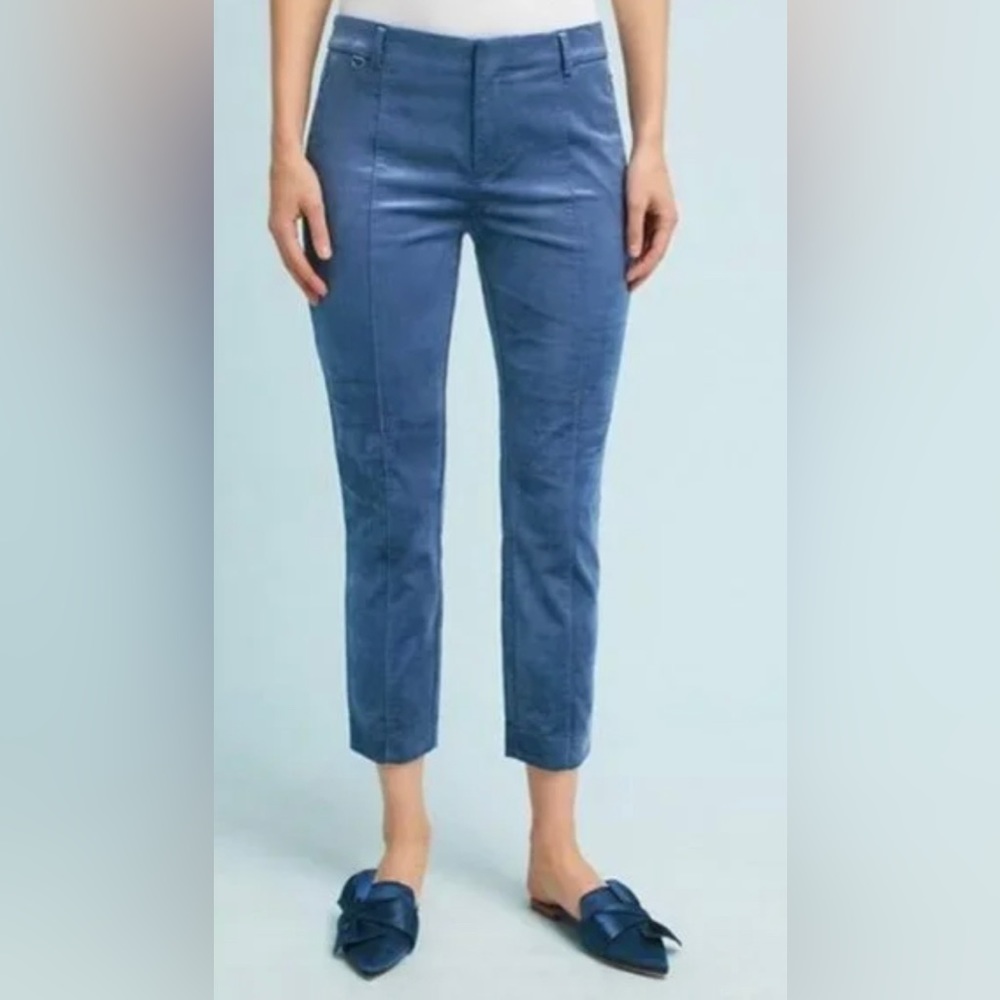 Velvet Crop Slim Leg Anthropologie Pants